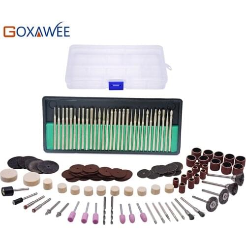 GOXAWEE 149Pcs Wood Metal Engraving Electric Rotary Tool Accessory for Dremel Bit Set Grinding Polishing Cutting Cut 1/8"