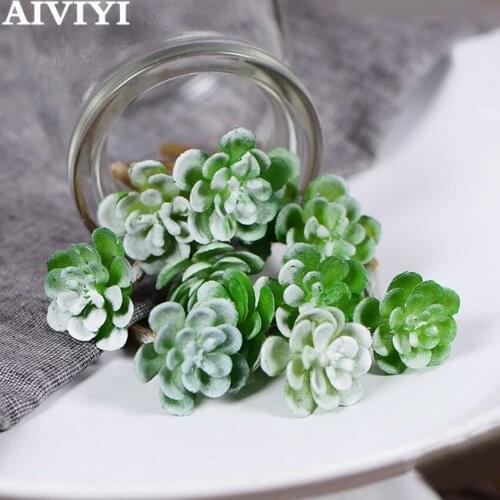 20PCS Artificial Succulent Grass Plant Fake Landscape Land Lotus Rare Plants Flower Home Garden Decor Wedding Decoration