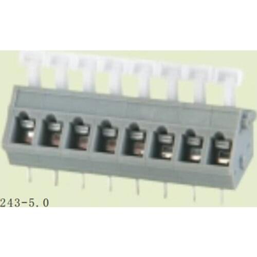 PCB Spring Terminal Block 5.0mm Pitch, ELT243-5.0 ,IEC450V17A CE Rohs UL300V15A 28-12AWG