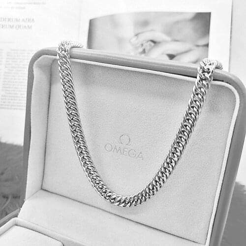 Fashion hip-hop necklace male titanium steel chain thick and long male accessories jewelry hot sale