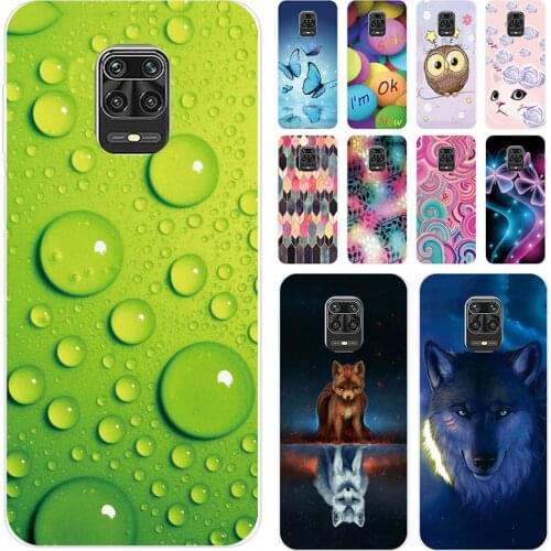 Soft Phone Case For Xiaomi Redmi Note 9 Pro Cases Panda Funda Colorful Flower Silicone TPU Back Cover Shell