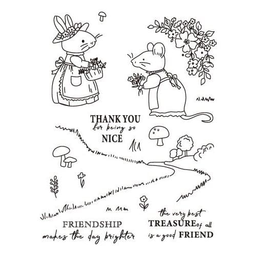 Mouse Transparent Clear Stamps for DIY Scrapbooking/Card Making/Kids Christmas Fun Decoration Supplies