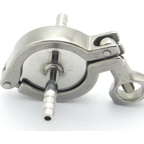 304 Stainless Steel Sanitary Pipe Fitting Set 12.7mm Hose Barb Ferrule + 1/2" Tri Clamp + Silicon Gasket For Home Brew