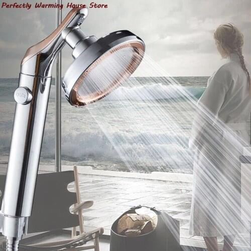 Bathroom Shower Head Adjustable Shower Head Hand Shower High Pressure Water Saving One Button To Stop Water Shower Heads