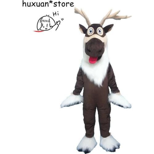 New Christmas Carnival Performance Mascot Halloween Elk Cosplay Costume Adult Use Birthday Party Advertising Performance Set