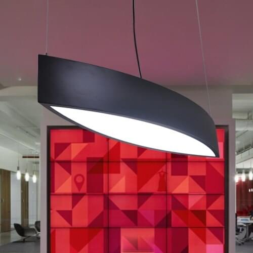 Office LED Pendant Lights modern minimalist study restaurant iron bar hanging lamps black pendant lamps LU80110