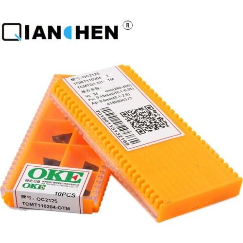 OKE 10pcs/lot High Precision High Performance High Strength CNC TCMT110204-OTM OC2125 Industry Carbide Inserts Hard Alloy