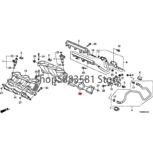 Car Engine exhaust manifold gasket Intake manifold gasket Cylinder head gasket Hon daa cco rd intake manifold upper seal gasket