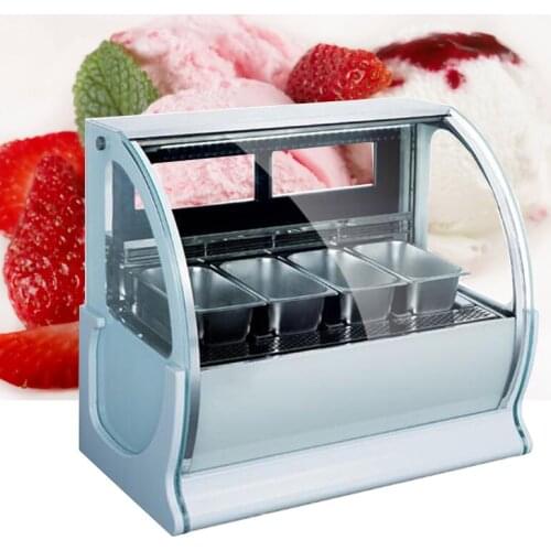 The latest Ice Cream Display Cabinet For Commercial Hard Ice Cream Freezer 8 Round Barrels ice Porridge Freezer