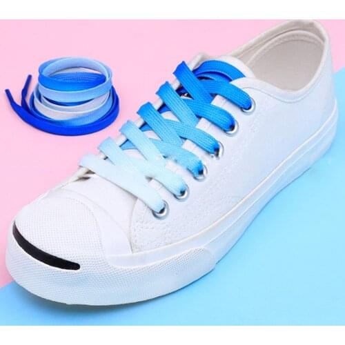 1 Pair Rainbow Colored Shoe Laces Sneaker Flat Elastic Shoelaces Hiking Boots Shoe Strings Colored Shoe Laces for Sneakers Laces