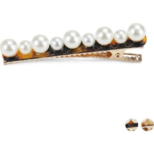 Cute Pearl Hairpin - Cellulose Acetate Hair Barrettes for Women Girl Hair Clip - Hair Accessories Hair Ornament for Hair Tiara