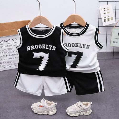 Boys Sports Summer Clothing Sets Children Casual Vest Shorts Tracksuits For Baby Boys Kids Basketball Clothes Toddler Suits 4 5Y