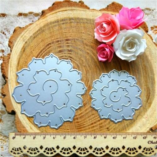 Wedding Twin Flowers Metal Cutting Dies Stencil for DIY Scrapbooking album Decorative Embossing Craft Dies Cut Paper Cards Tool