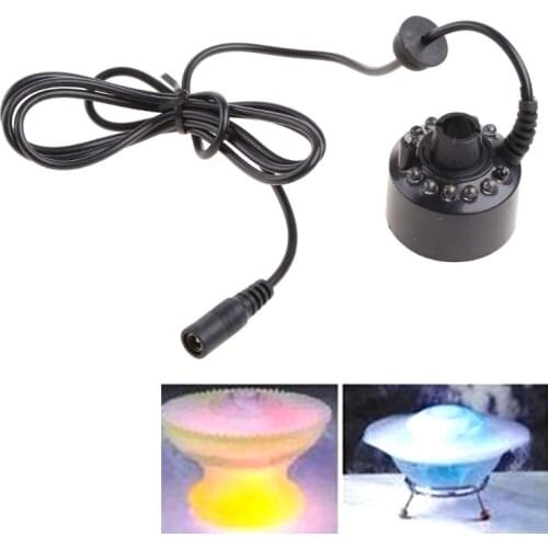 12 LED Ultrasonic Water Fountain Mist Maker Fogger Pond Atomizer Air Humidifier #Y05# #C05