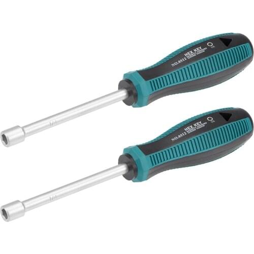 Uxcell 1/4-Inch Hex Nut Drivers Non-Magnetic Six Point Tip with 3.6-Inch Shaft 2 Pcs