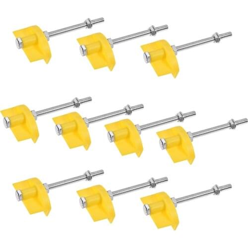 Uxcell Wall Tile Leveling Locator Stainless Steel Height Adjustable Locator for rising wall brick and top corner line 10Pcs