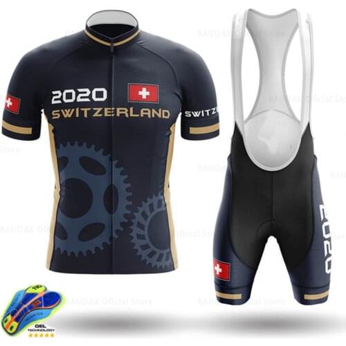CH Cycling Clothing 2020 Switzerland Custom Ropa Ciclismo Hombre Short Sleeve Cycling Set Mtb Bike Uniforme Maillot Ciclismo