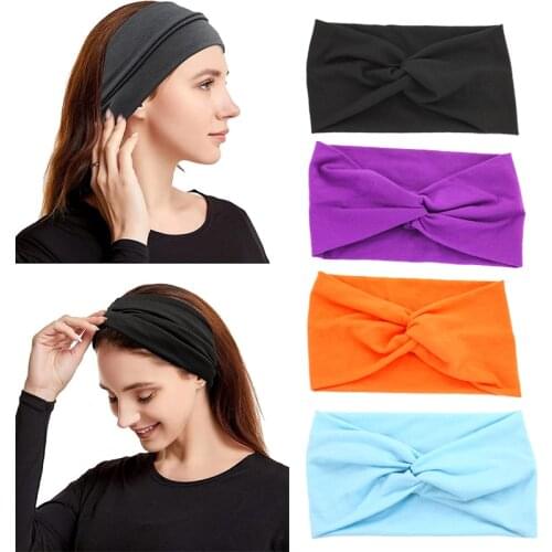 2021 Women Sports Yoga Headband Stretch Hair Accessories Headwear For Outdoor Sport Headwrap Fitness Headbands For Washing