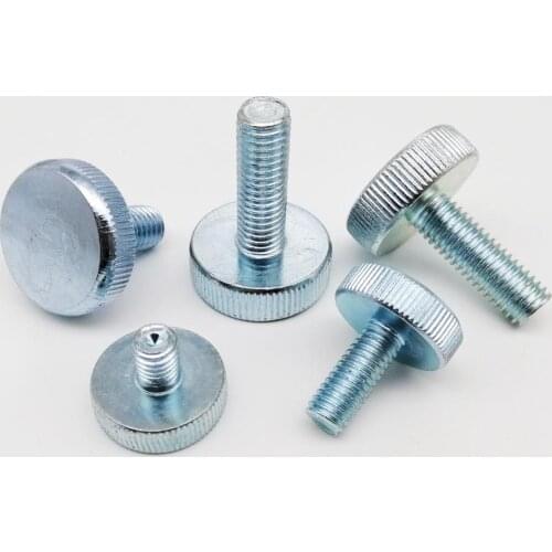 1/5pcs M3 M4 M5 M6 M8 M10 DIN653 GB835 Knurl Flat Head Hand Tighten Thumb Screw Bolt Curtain Wall Glass Lock Adjust Thumbscrew