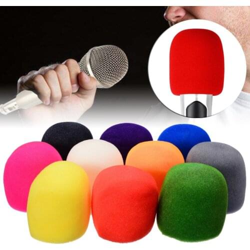 10pcs Multicolor Microphone Foam Thicken Mic Cover Sponge Professional Studio Protective Grill Shield Soft Microphone Cap