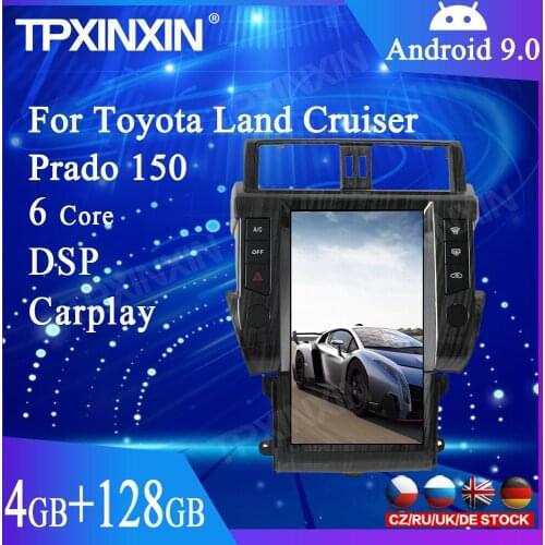 128GB Android 9 For TOYOTA LAND CRUISER Prado 150 2014-2017 Tesla Style Car GPS Navigation Headunit Multimedia Player Auto Radio