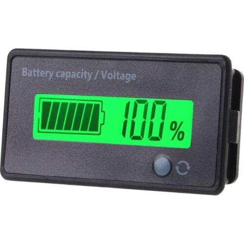 12V-84V Lead-acid Battery Capacity Indicator Voltage Meter Voltmeter LCD Monitor R9JF
