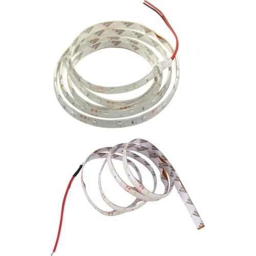 2 Pcs 1M 60-3528 SMD Waterproof LED Light Strip DC12V, White & Red