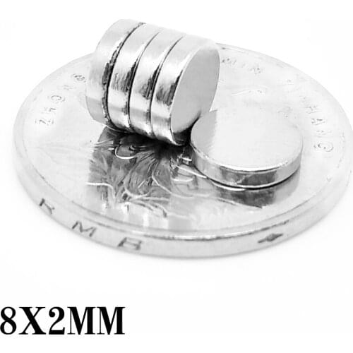 20/50/100/200/300/500PCS 8x2 Disc Permanent Neodymium Magnet N35 Round Search Magnet Strong 8x2mm Powerful Magnetic Magnet 8*2
