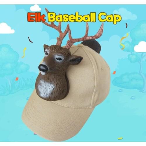 3D Elk Cap Spring Zoo Tour Cotton Cap Baseball Cap Hip Hop Hats For Men Women Christmas New Year Gift Children Fashion Caps 2019