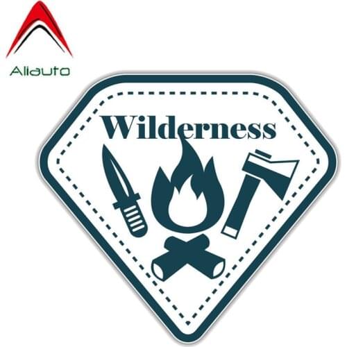 Aliauto Creative Car Sticker Wilderness Mountain Hiking Camping Climbing Motorcycle Waterproof Accessories PVC Decal,15cm*14cm
