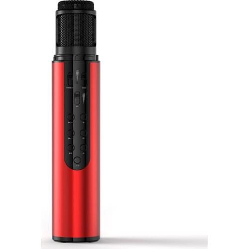 K1 Wireless Bluetooth Microphone Four Magic Sound For Live Broadcast Singing Built-in Sound Card With Speaker Karaoke Audio Mic