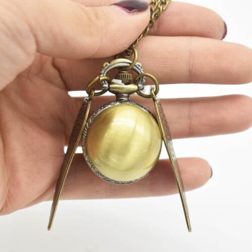 Wing Necklace for Women Men Golden Snitch Angel Wing Love Quidditch Pendant Necklace Couple Family Friendship Necklace Jewelry