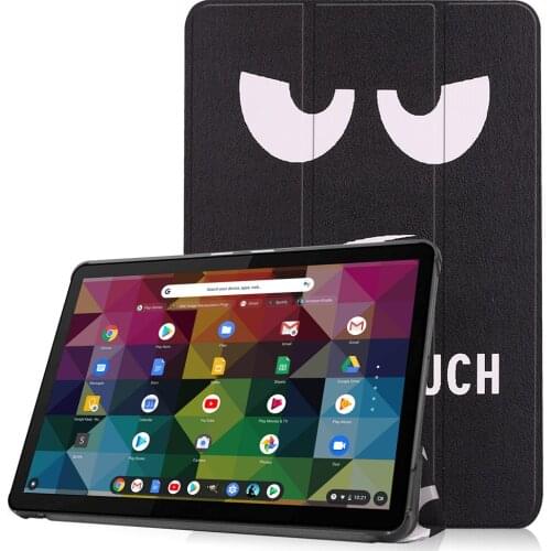 Folio Flip Case for lenovo chromebook duet 10.1 inch Floral Cartoon Print PU Shockproof Anti Dust Stand Back Tablet Cover Funda