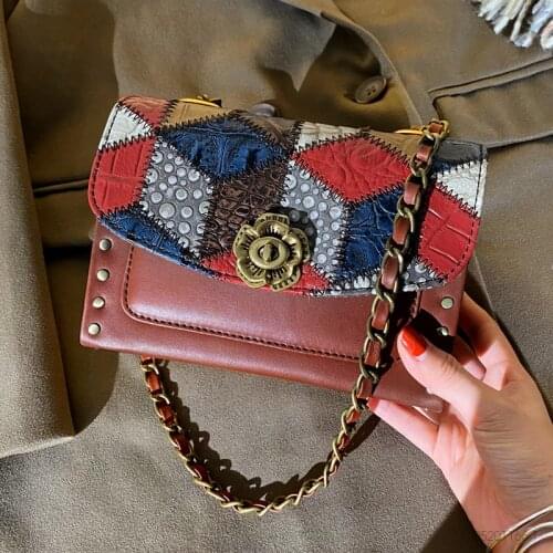 Cobbler Legend Women Genuine Leather Shoulder Bag Luxury Fashion Designer Flower Patchwork Messenger/Sling Crossbody Small Totes