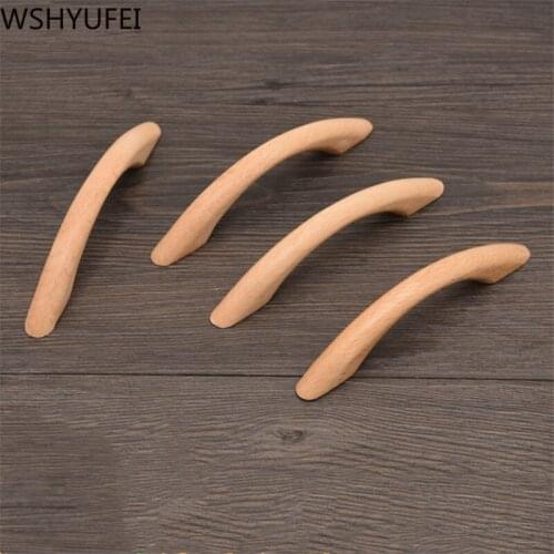 WSHYUFEI 2 PCS Wooden Kitchen Cabinet Knobs Handles Vintage Door Drawer Wardrobe Cupboard Door Pulls Furniture Handle 96mm
