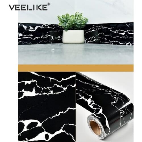 DIY Self-adhesive Border Floor Stickers Waterproof Vinyl Skirting Line for Living Room Bathroom Wallpapers Home Improvement Film