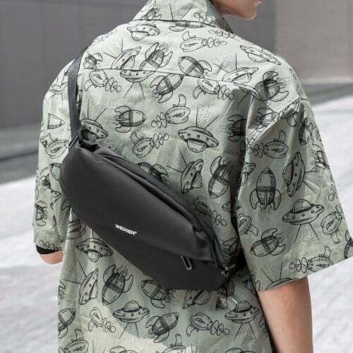 Breast Package Men Shoulder Crossbody Bag Leisure PU Leather Cross Body Chest Bag Travel