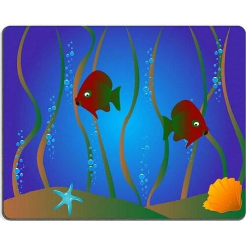 Roger Mouse Pad Natural Rubber Mousepad 333 fishes and fauna on gradient backgroound