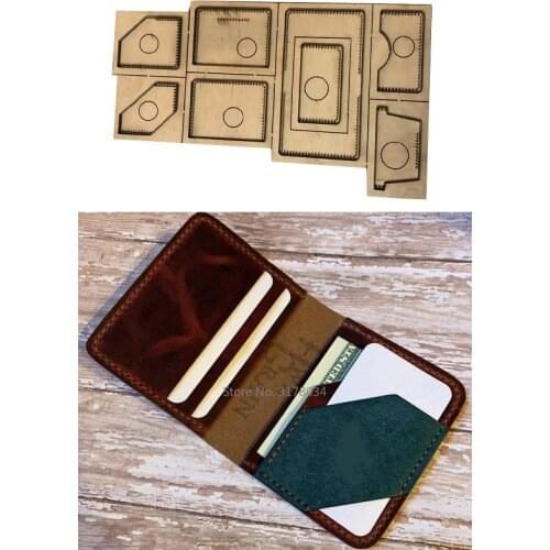 Leather Die Cutter Japan Steel Blade Mould DIY Leather Bifold Card Holder Bag Wallet Hand Knife Mould Wooden Die Leathercraft