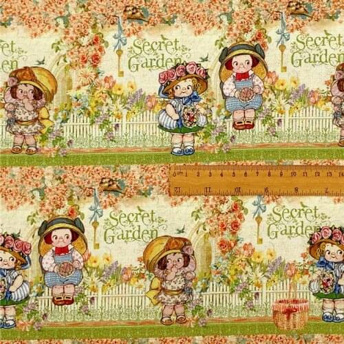 Retro garden tomato doll cotton fabric Patchwork Sewing Quilting shirt clothing child handmade patchwork Lolita baby clothing