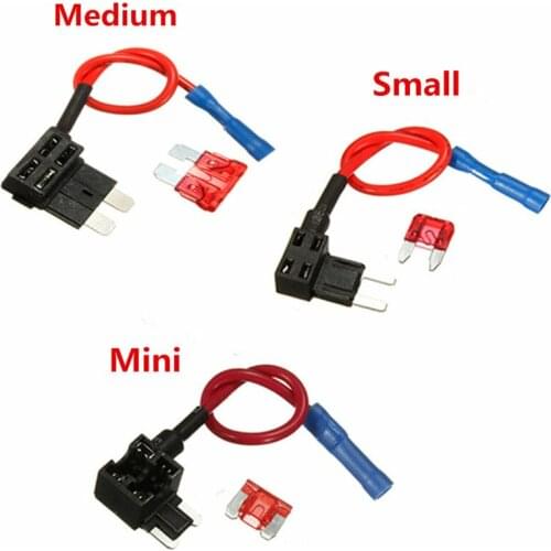 LUOHONGDA 12V Medium Small Mini Size Car Fuse Holder Add-a-circuit Piggy Back Fuse TAP Adapter ATM APM Blade Fuse Holder