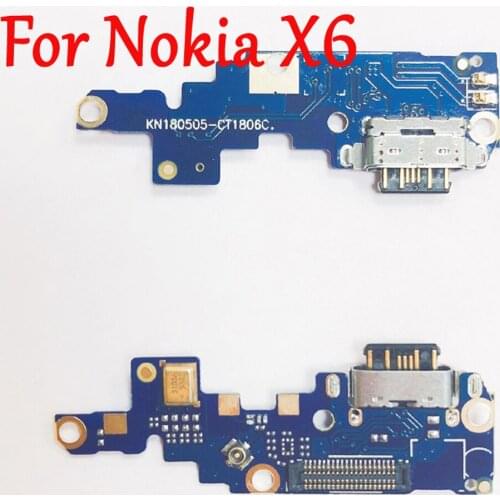 Micro Microphone USB Charging Plug Socket Connector Charge Dock Port flex cable accessory bundles TA-1099 For Nokia X6 Tested