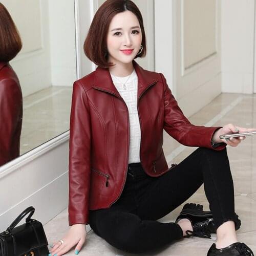 Fashion High Quality Genuine Leather Jackets Women Spring Autumn Real Sheepskin Coat Short Female Jacket Mujer Chaqueta Zjt1503
