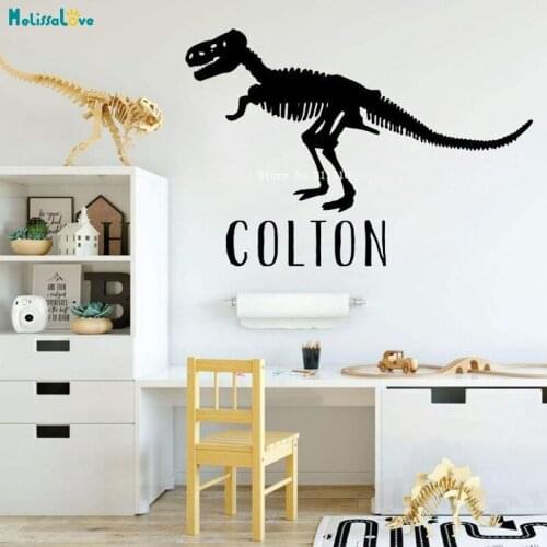 Dinosaur Bones Wall Decals Personalized Vinyl Home Sticker For Childrens Room Playroom Preschool Décor YT3908