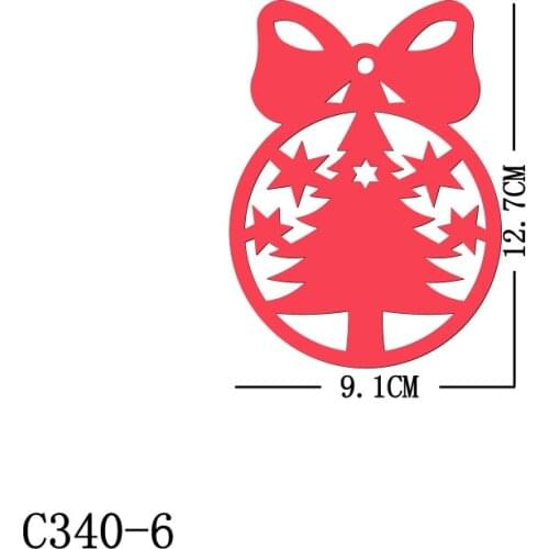 New Christmas, tree. pendant Wooden die Scrapbooking C340-6 Cutting Dies Multiple sizes