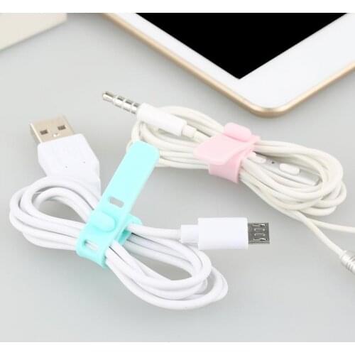 Dropship! 5 Colors Silicone Cable Winder Earphone Data Line Mouse Keyboard Cable Cord Organizer Holder Winder For Phone Computer
