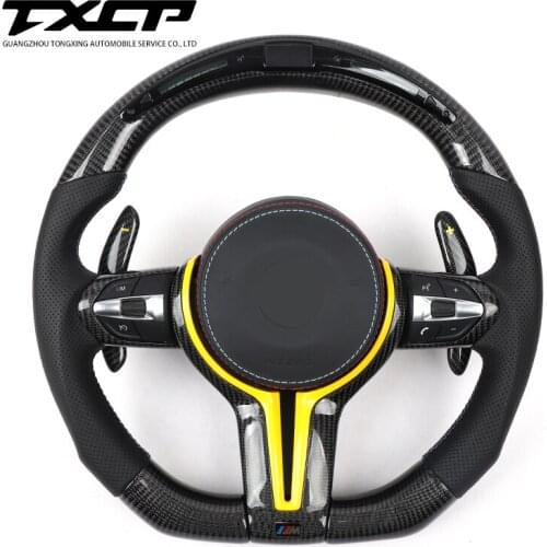 Custom Alcantar Carbon Fiber Steering Wheel for Bm W M5 M6 F18 F11 F12 F13 Racing Wheel Convertible