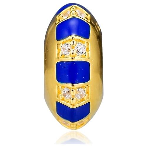 CKK Silver 925 Jewelry Exotic Stones & Stripes Spacer, Shine Murano Glass Beads Fits Original Bracelets Charms