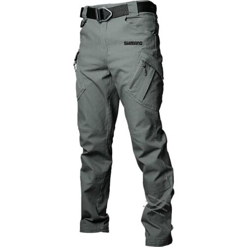 Fishing Pants Waterproof Fishing Clothes Hiking Multi-Pocket Durable Outdoor Hunting Men Pants Tactics Trousers Fishing Clothing