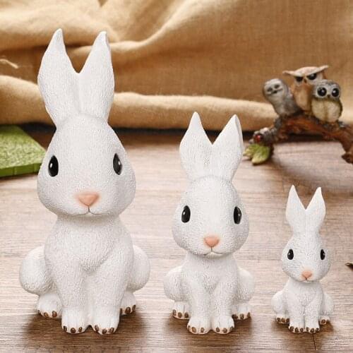 Super cute big rabbit saving piggy bank, small and medium rabbits figurines decoration home decoration accessories modern